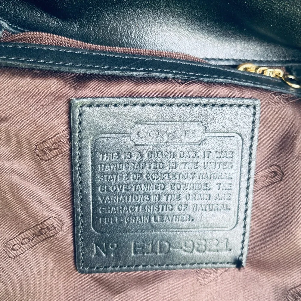 VINTAGE COACH Y2K LEGACY BLACK LUXURY SMALL LEATHER CROSSBODY FLAP 9…